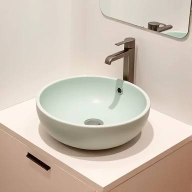 تصویر 2 از روشویی کابینتی مات و براق برای سرویس بهداشتی