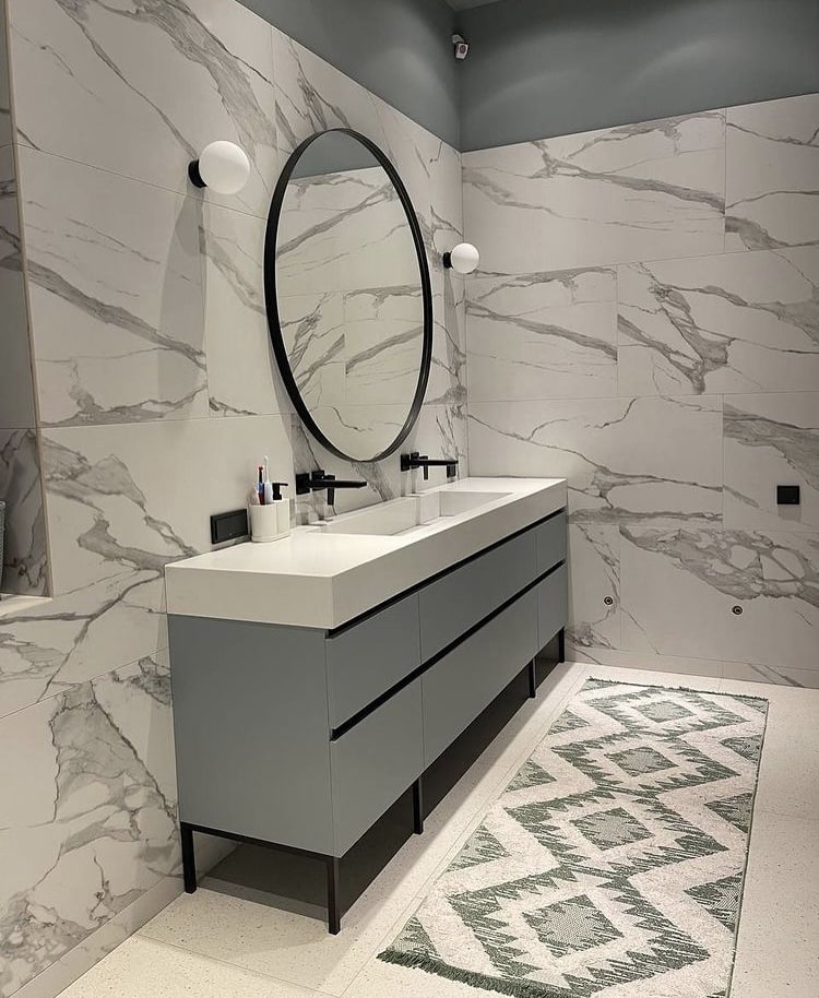 تصویر 1 از روشویی کابینتی بزرگ با صفحه رویی کورین سنگی