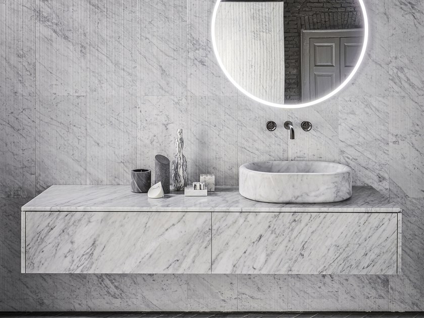 تصویر 3 از روشویی کابینتی بزرگ با صفحه رویی کورین سنگی