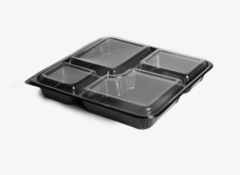 بشقاب یکبار مصرف چند قسمتی با طراحی کاربردی و مقاوم