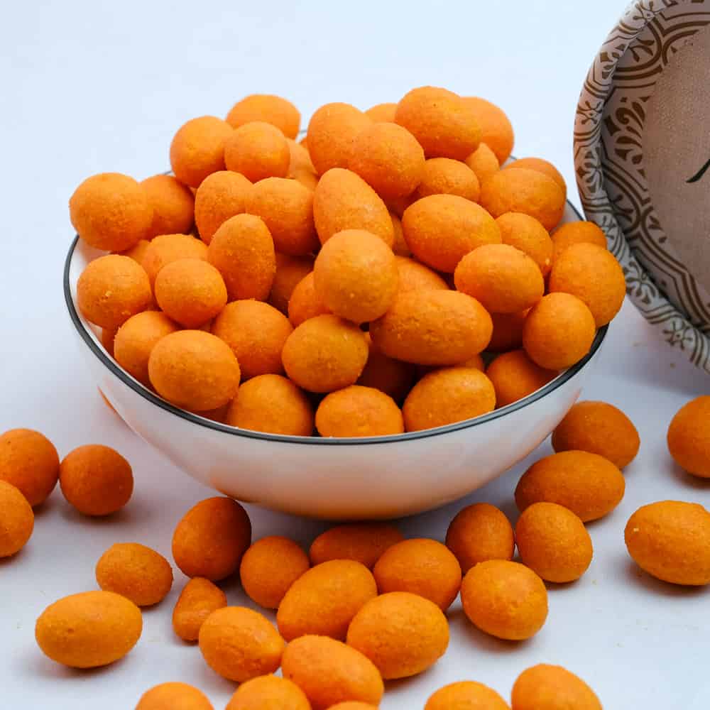 بادام زمینی روکش‌ دار فلفلی با ترکیب ادویه‌ های معطر