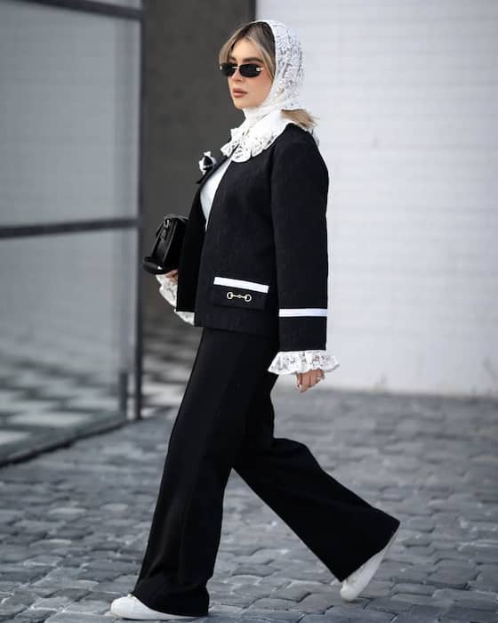 تصویر 2 از کت و شلوار مهمانی زنانه جدید و جذاب + پارچه با کیفیت