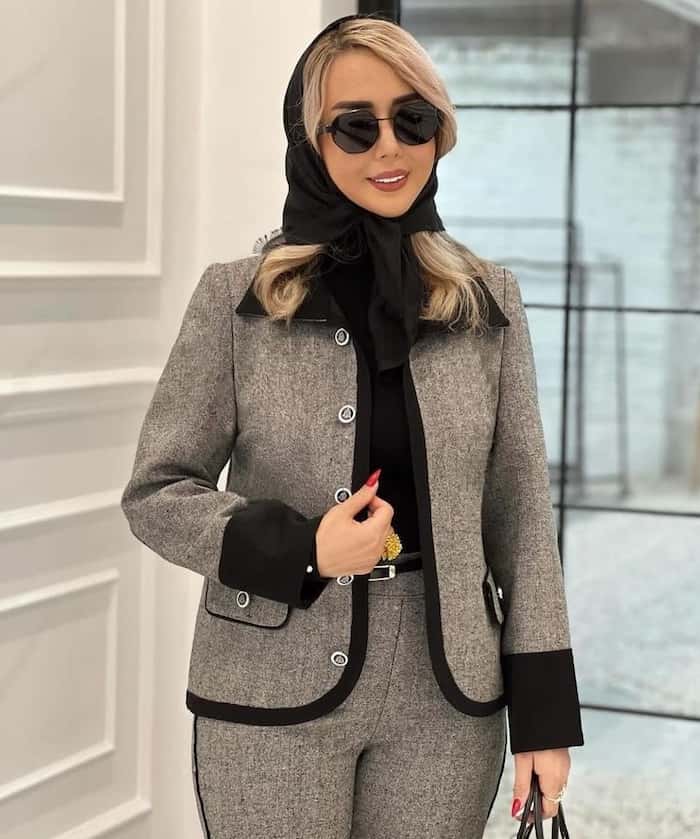 تصویر 4 از کت و شلوار مهمانی زنانه جدید و جذاب + پارچه با کیفیت