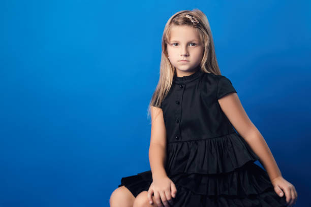 پیراهن بچگانه مشکی استایل خاص با دوخت تمیز و جذاب