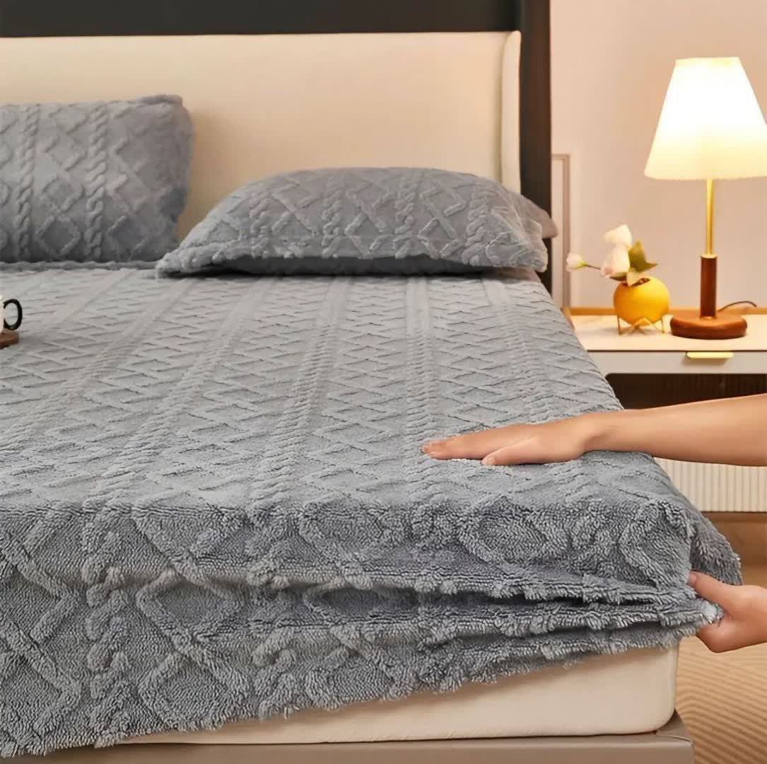 تصویر 1 از تامین مستقیم و ارزان و عمده روتختی مخمل گیس بافت دو نفره سایز 160