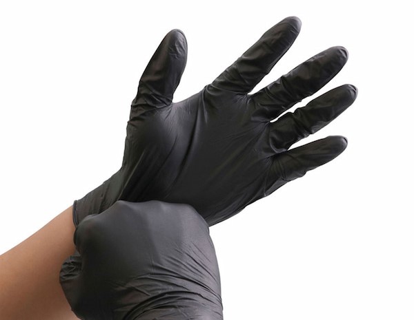 دستکش لاتکس مشکی مقاوم و حرفه‌ای برای کارهای صنعتی و پزشکی