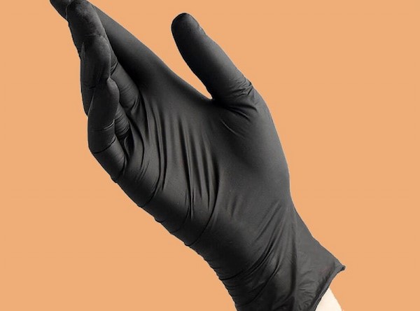تصویر 2 از دستکش لاتکس مشکی مقاوم و حرفه‌ای برای کارهای صنعتی و پزشکی