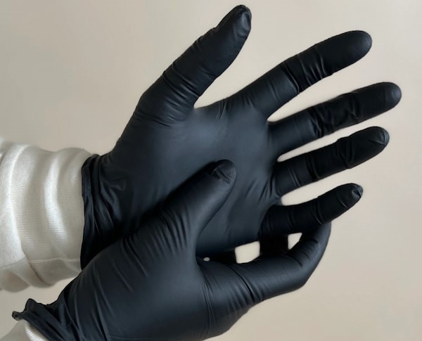 تصویر 4 از دستکش لاتکس مشکی مقاوم و حرفه‌ای برای کارهای صنعتی و پزشکی