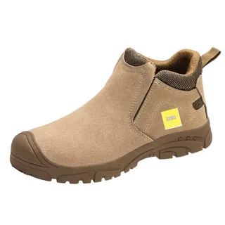 تصویر 2 از کفش ایمنی خاکی رنگ طراحی ساده با دوام بالا