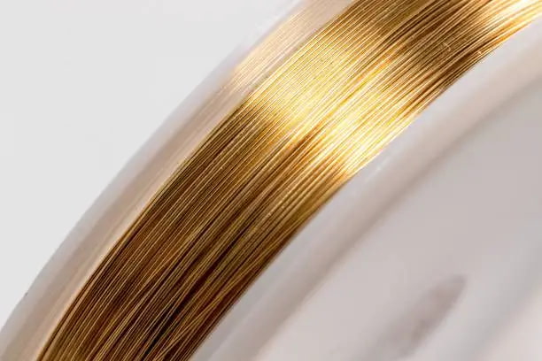 سیم مفتول استیل طلایی ظاهر زیبا برای صنایع دستی