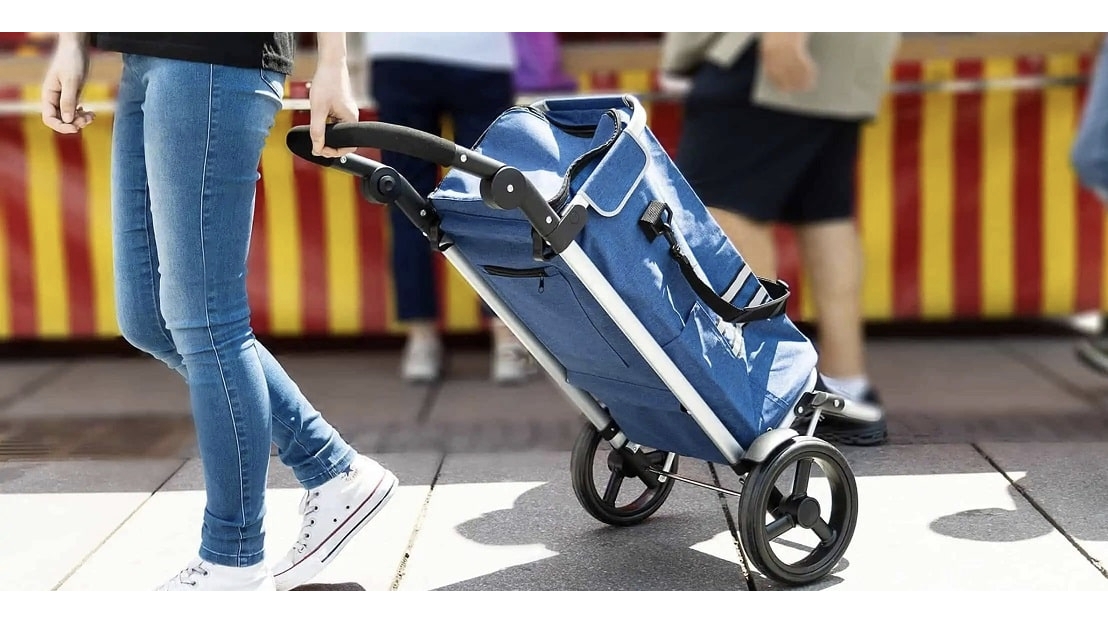 تصویر 2 از چرخ خرید خانگی با پارچه ضد آب تاشو