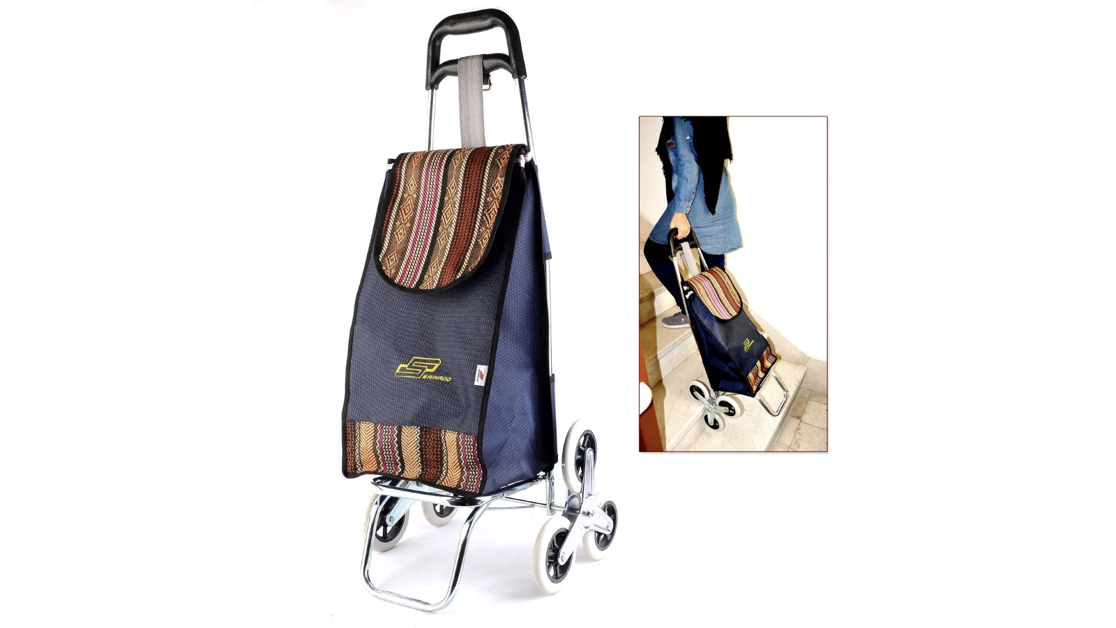 تصویر 1 از چرخ خرید خانگی با پارچه ضد آب تاشو