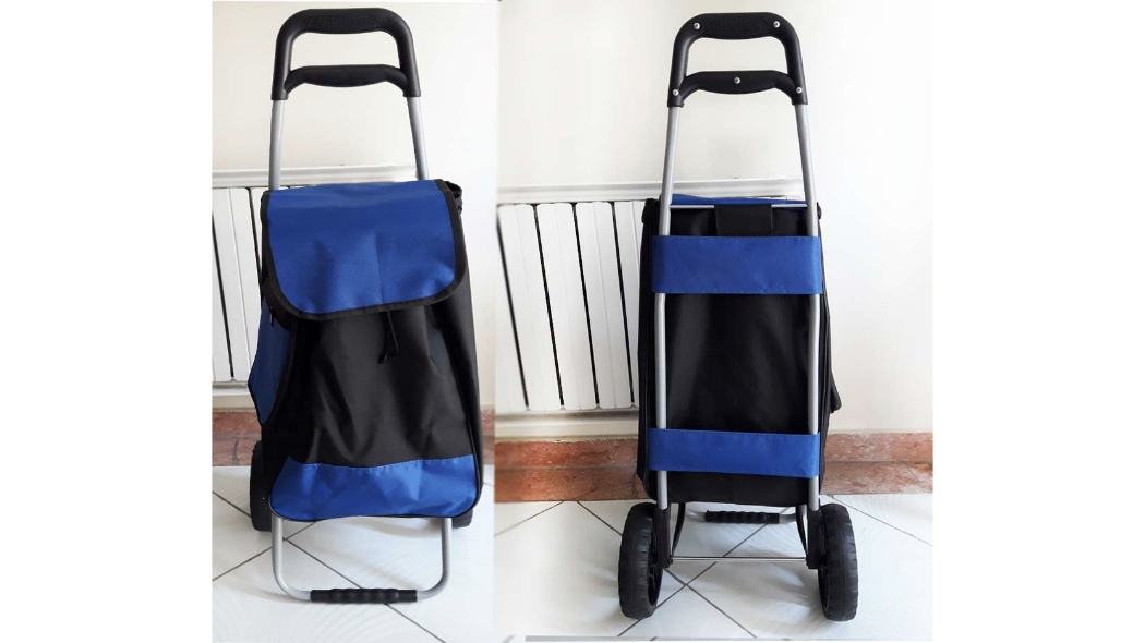 تصویر 3 از چرخ خرید استیل تاشو ظرفیت ۴۰ لیتر