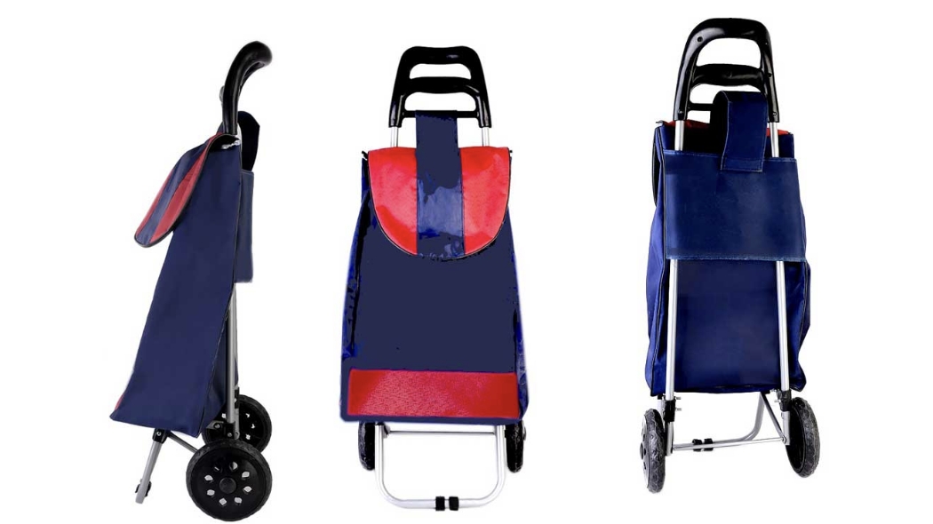 تصویر 2 از چرخ خرید استیل تاشو ظرفیت ۴۰ لیتر