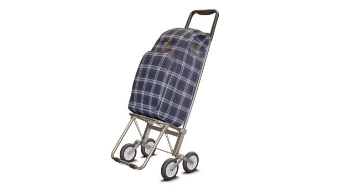 تصویر 1 از چرخ خرید استیل تاشو ظرفیت ۴۰ لیتر