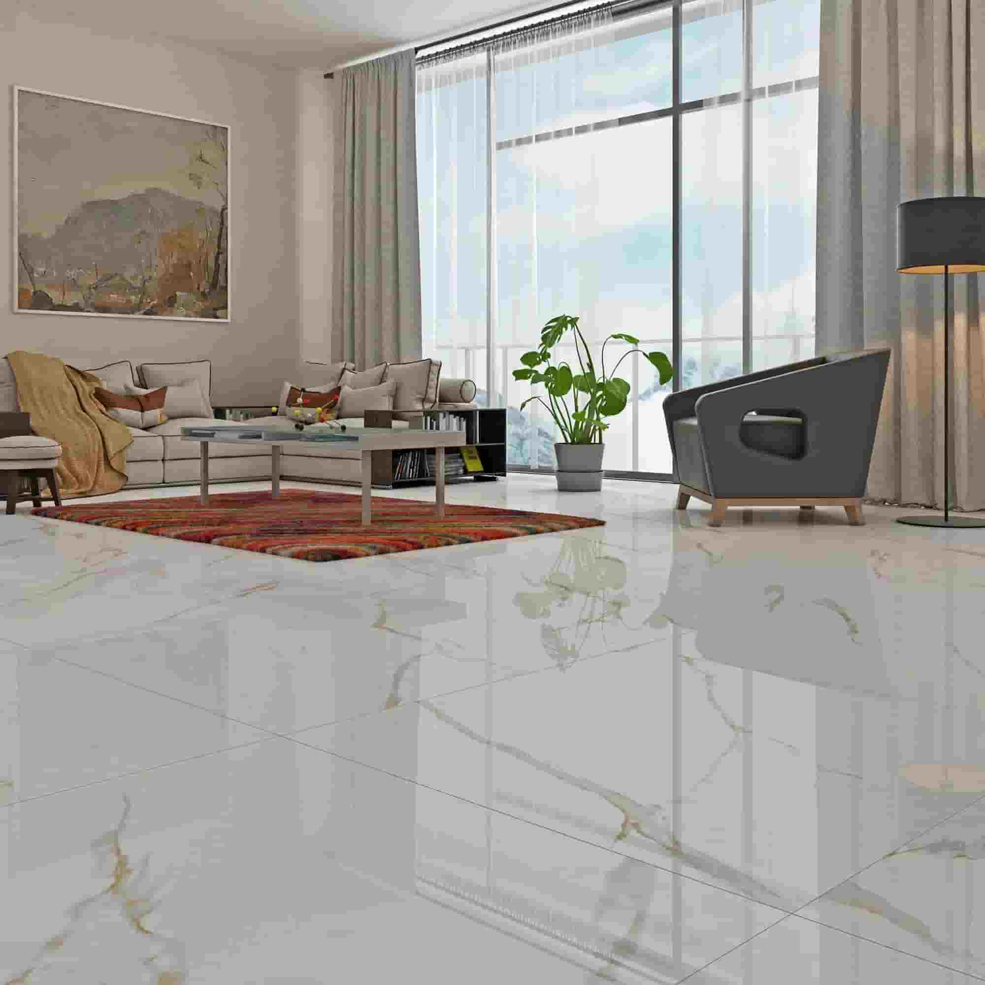 تصویر 3 از سرامیک پرسلان سفید براق با دوام و ضد خش