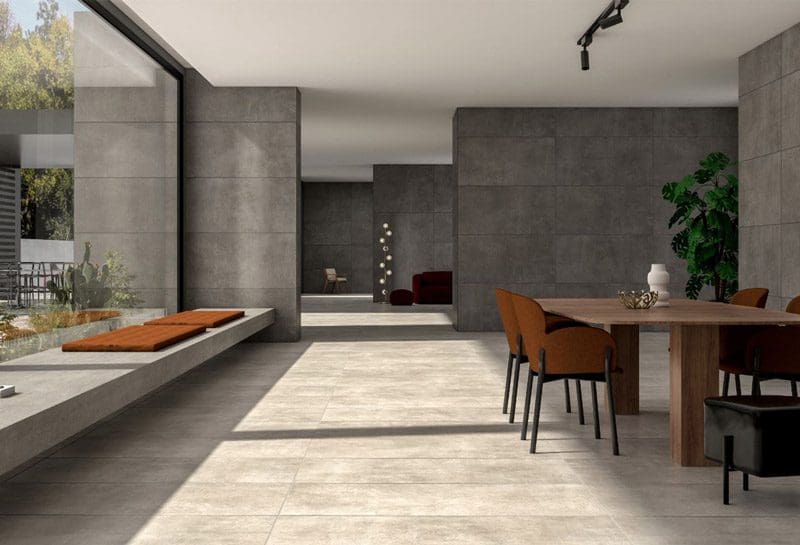 تصویر 1 از کاشی خاکستری با طرح بتن و سبک کلاسیک