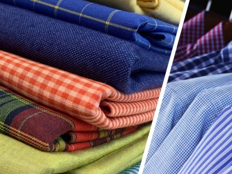 پارچه پیراهنی چهارخانه با دوام بالا