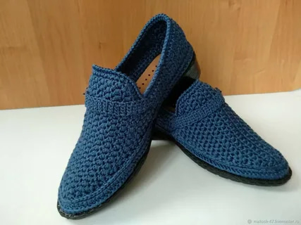 تصویر 2 از گیوه مردانه سرمه ای کلاسیک شیک