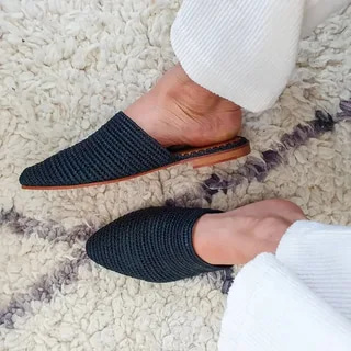 تصویر 4 از گیوه مردانه مشکی ساده کلاسیک