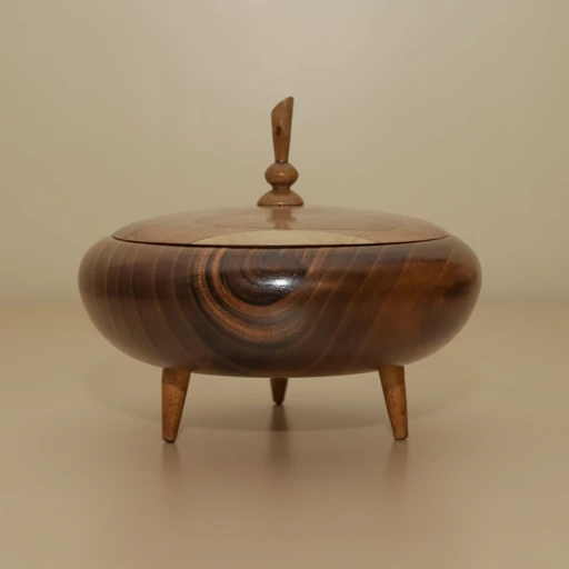 تصویر 1 از آجیل خوری چوبی دسته دار درجه یک و شیک