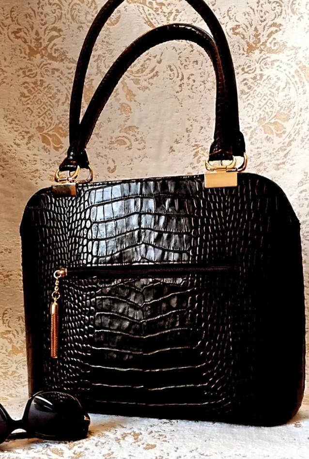 تصویر 1 از کیف دوشی زنانه مجلسی چرم دستدوز درفروش فوق العاده