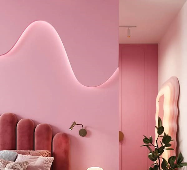 رنگ پلاستیکی پاستیلی صورتی با چسبندگی بالا و پخش آسان