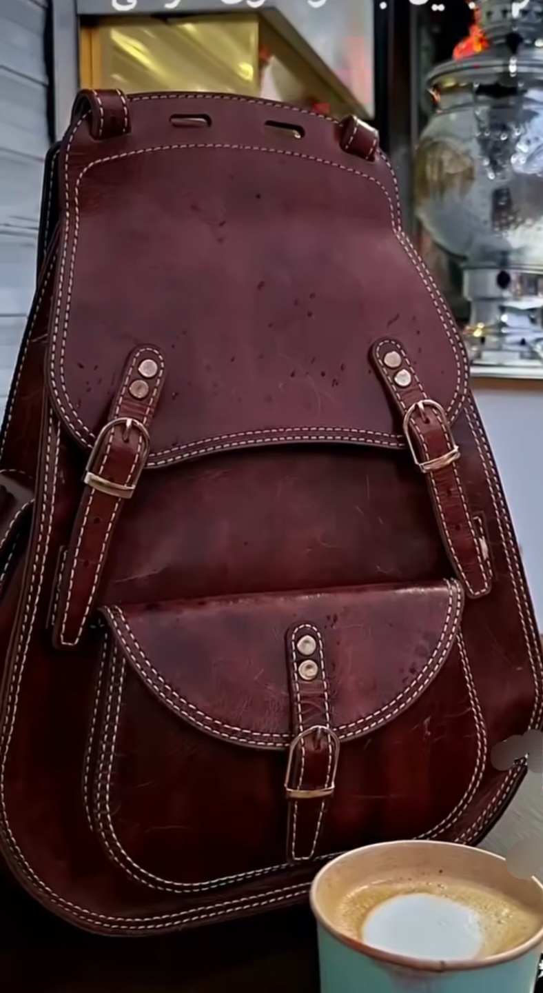 کیف کوله چرم دستدوز باقیمت ارزان