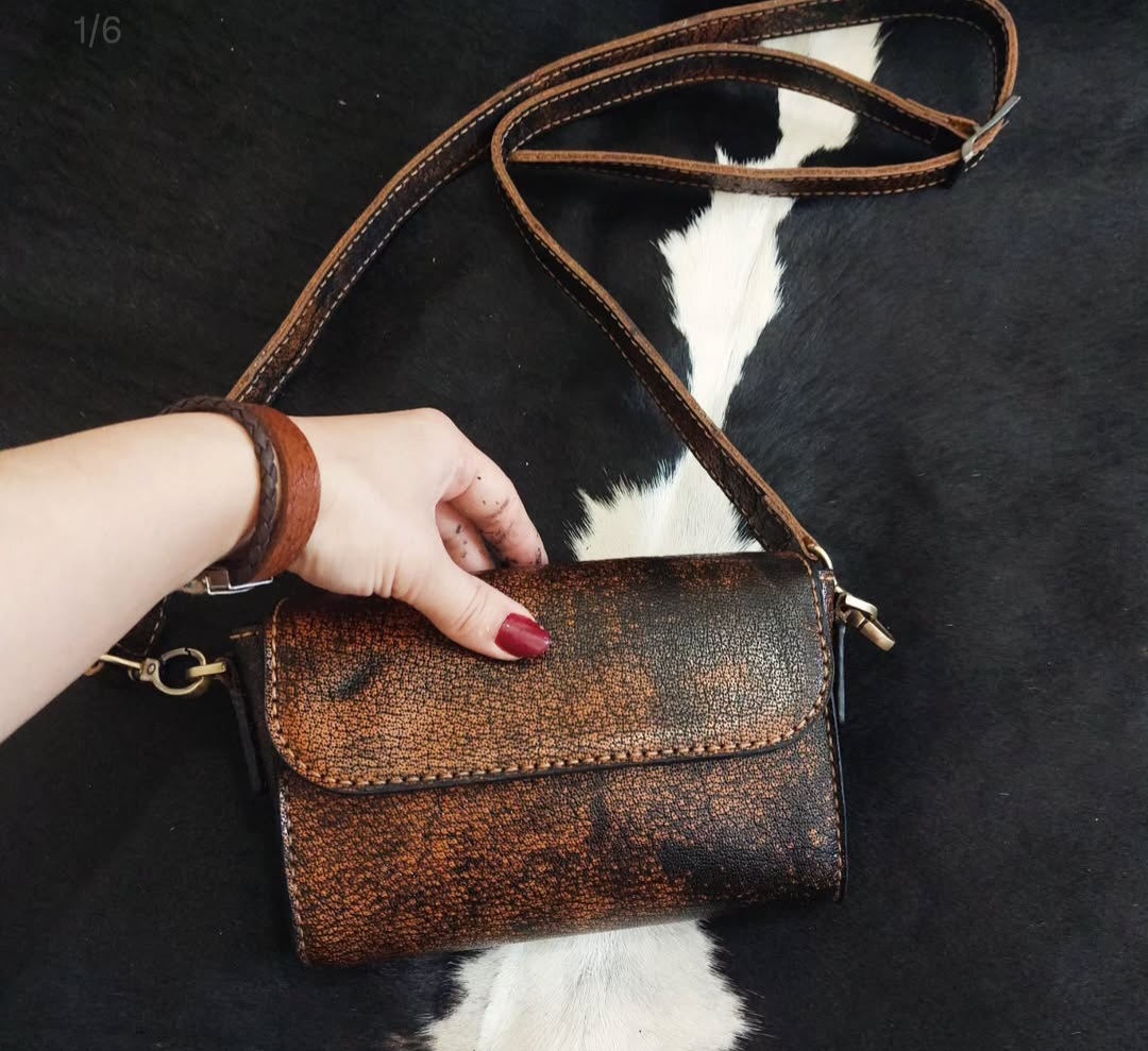 کیف دوشی زنانه چرم دستدوز باقیمت استثنایی