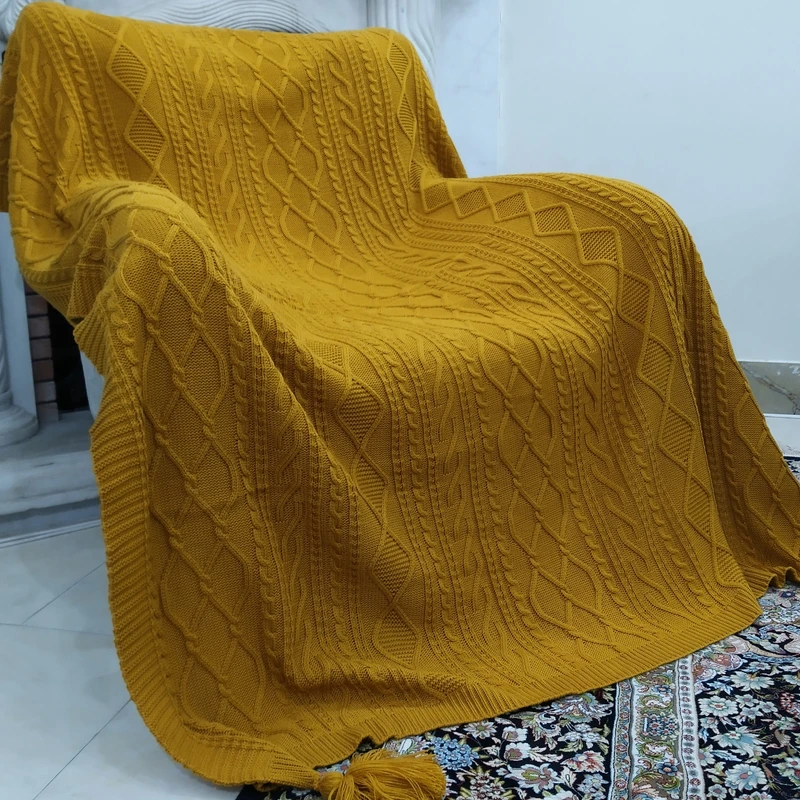 قیمت خرید شال کنار مبل لونا بافتنی + فروش عمده