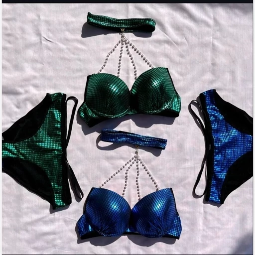 تصویر 4 از ست شورت و سوتین اسفنجی آینه ای