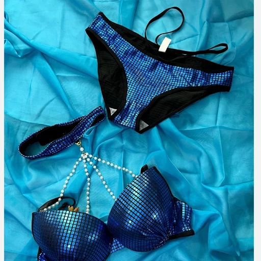 تصویر 2 از ست شورت و سوتین اسفنجی آینه ای