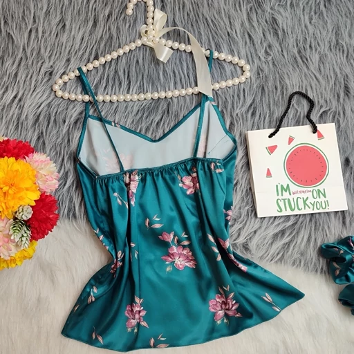 تصویر 1 از خرید ویژه ست لباس خواب زنانه دو تکه ساتن