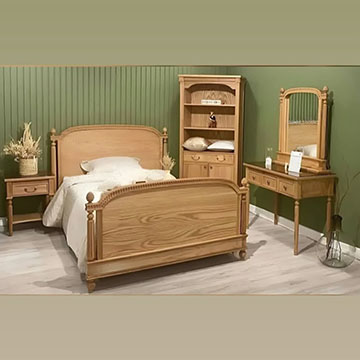 تصویر 1 از قیمت تخت خواب چوبی ساده یک نفره