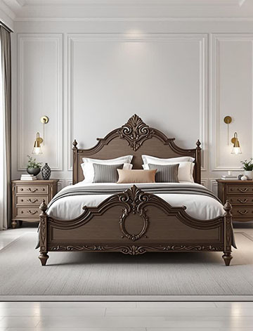 جدیدترین مدل تخت خواب چوبی دو نفره