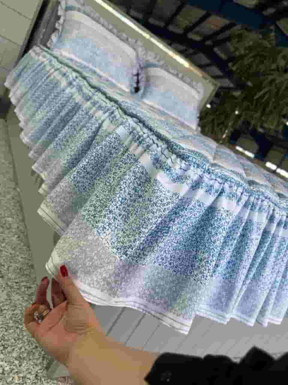 تصویر 3 از تولید و فروش عمده نیم ست رو تختی پنبه دوزی چین دار