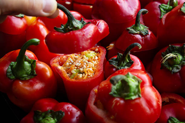 تصویر 3 از فلفل دلمه ای قرمز درشت سایز یکنواخت