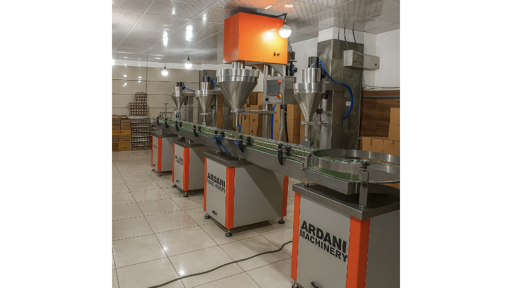 تصویر 1 از دستگاه پرکن پودری ظروف اتوماتیک با امکانات ویژه