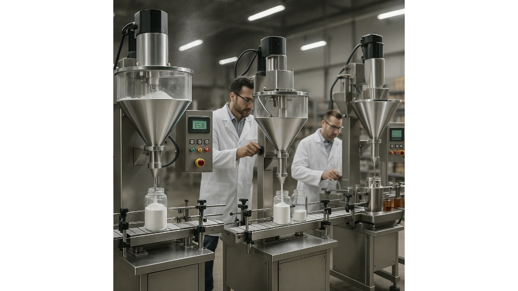 دستگاه پرکن پودری ظروف نیمه اتوماتیک