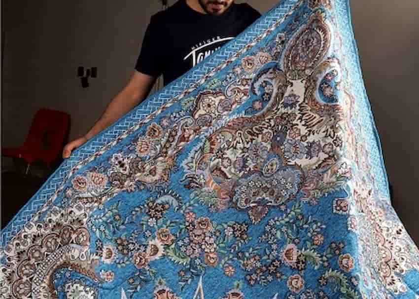 روفرشی مخمل زرک دار با طرح درخشان و جلوه سلطنتی