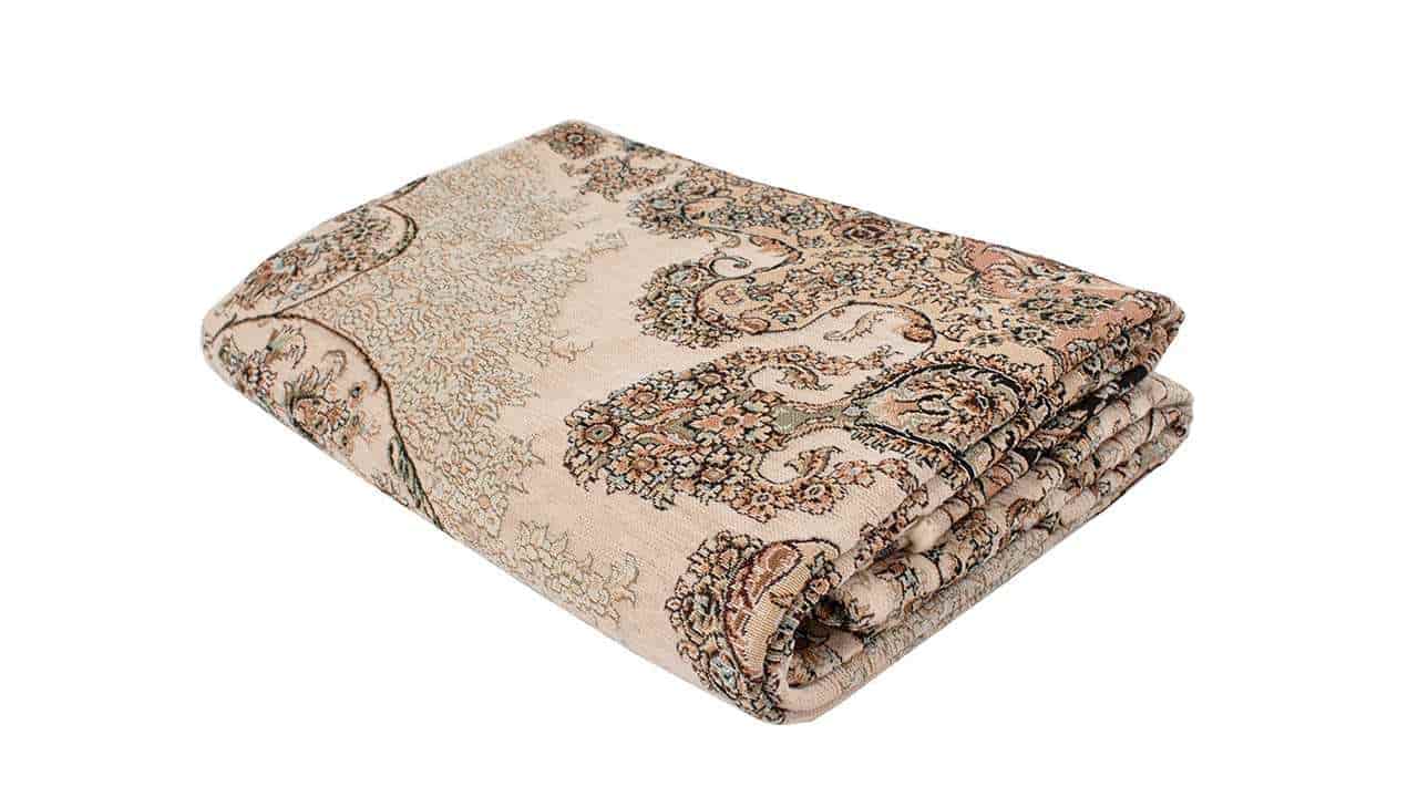 رو فرشی مخمل نسکافه ای با بافت لطیف برای دکوراسیون شیک