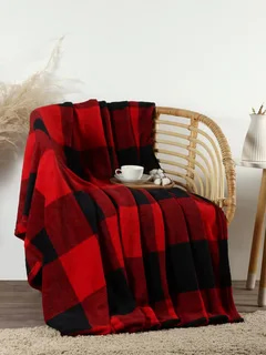 تصویر 4 از پتو مسافرتی چهارخونه قرمز فشرده سبک