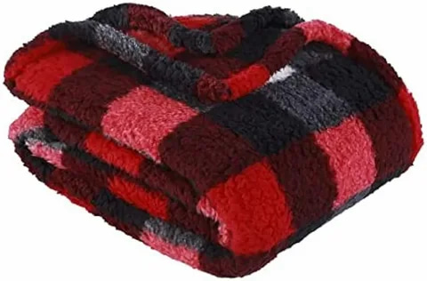 تصویر 5 از پتو مسافرتی چهارخونه قرمز فشرده سبک