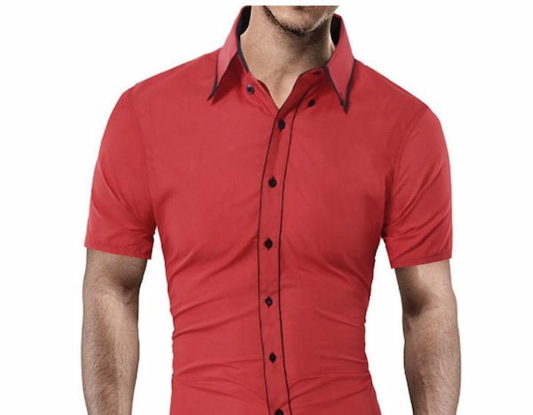 پیراهن مردانه قرمز با پارچه مرغوب و راحت
