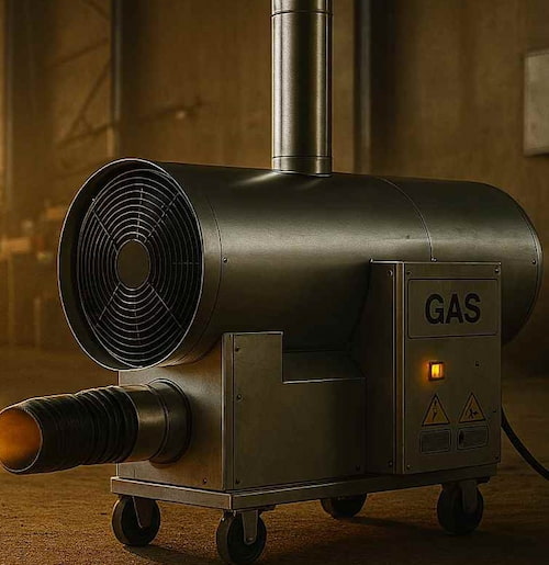 جت هیتر صنعتی اگزوز دار پر توان