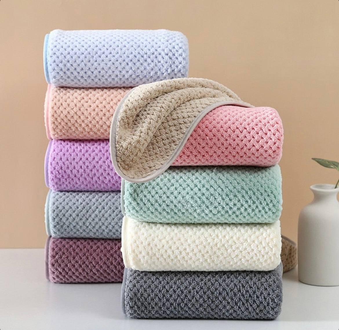 خرید از کارخانه و قیمت به صرفه حوله دست و صورت سوزنی تک زنگ