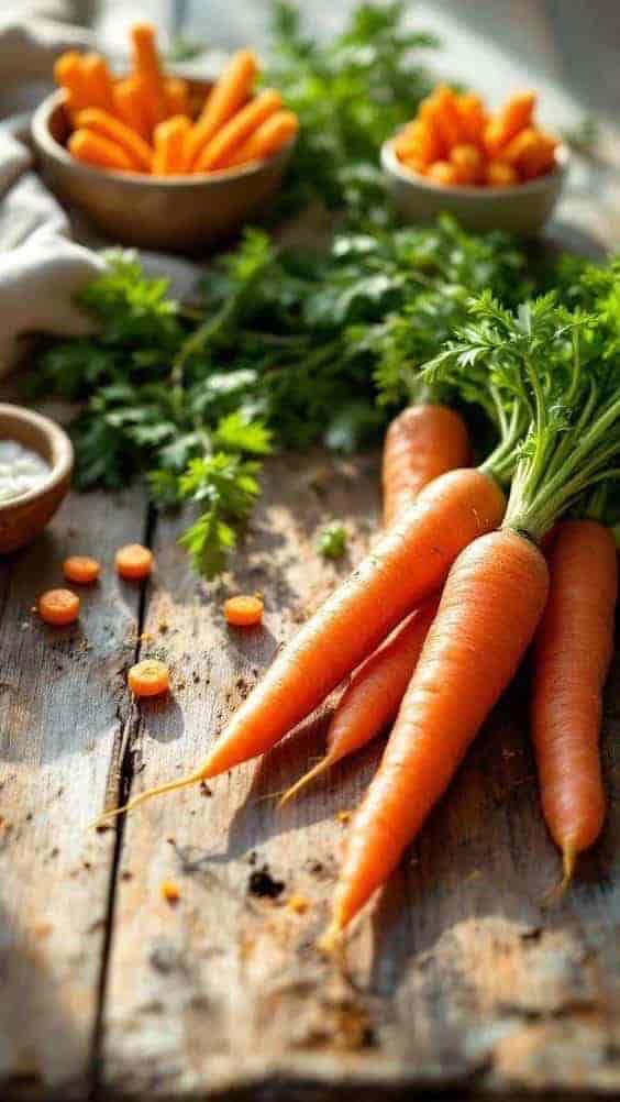 هویج تازه و ترد مناسب سالاد آب‌ هویج و پخت‌ و پز