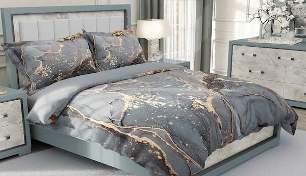 رو تختی دو نفره مخمل و ساتن با طرح فانتزی و جذاب