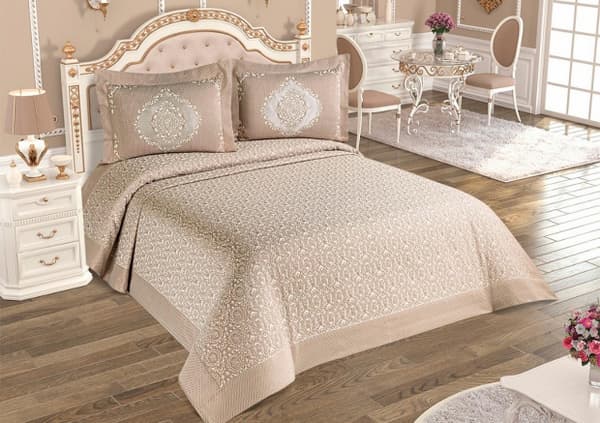 تصویر 1 از رو تختی عروس دو نفره لوکس با طرح شیک و مناسب جهیزیه