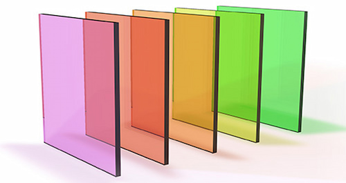 شیشه سکوریت رنگی + در ابعاد سفارشی